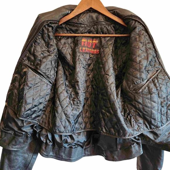 Hot Leathers Women's Leather Biker Moto Jacket Size Large - Picture 3 of 11